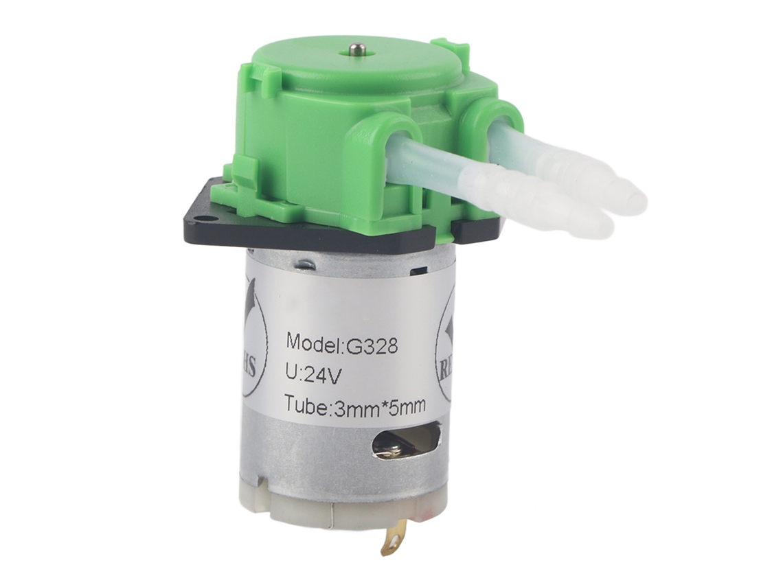 Bomba dosificadora peristáltica de tubo DIY de 24 V, color verde, 3*5, para acuarios, laboratorios y análisis químicos.