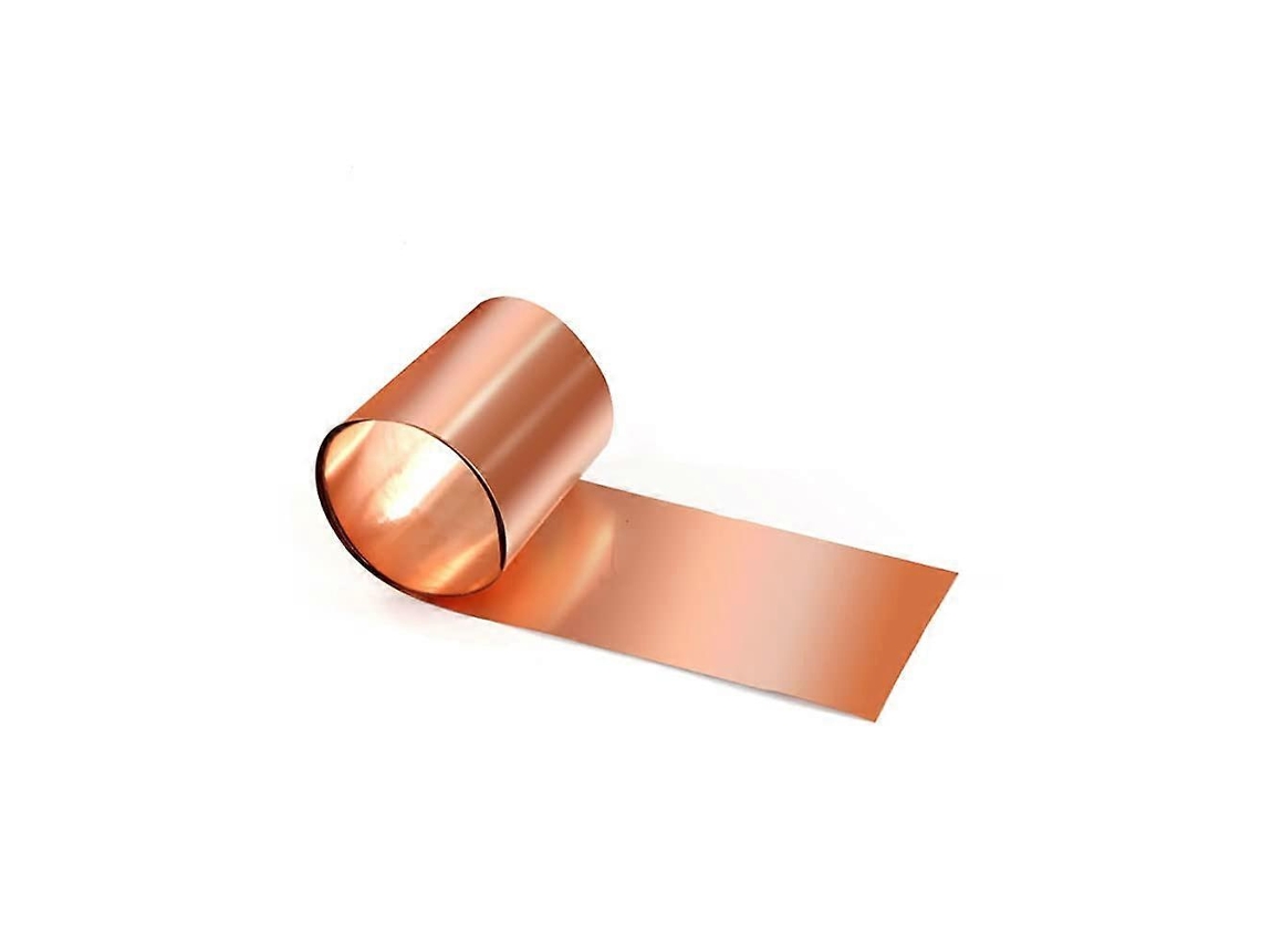 Cinta de lámina de cobre, 99,9 % de pureza, cobre T2, 5 m x 30 mm x 0,1 mm para aplicaciones industriales. Rosewell