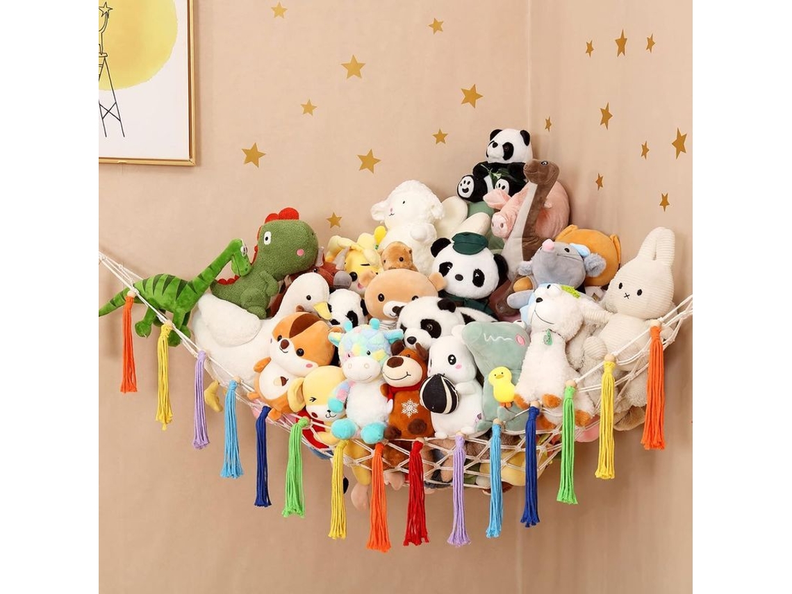 2026altiro-red De Almacenamiento De Juguetes De 188x145x145cm Para Juguetes De Peluche, Diseño De Macramé, Para Niños.
