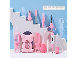 Set de baño y cuidado diario para bebés Yuysan (18 piezas) - Rosa
