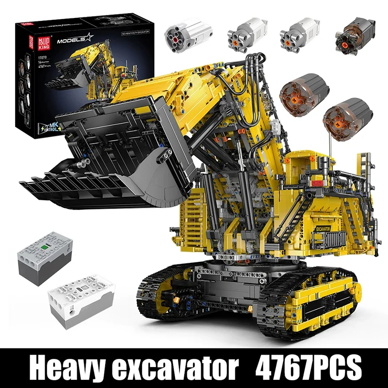 Camión Excavadora Eléctrico De Juguete R 9800 - Coche De Construcción Para Armar