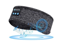 Diadema deportiva Bluetooth con auriculares inalámbricos integrados para ejercicio, música y llamadas - Gris