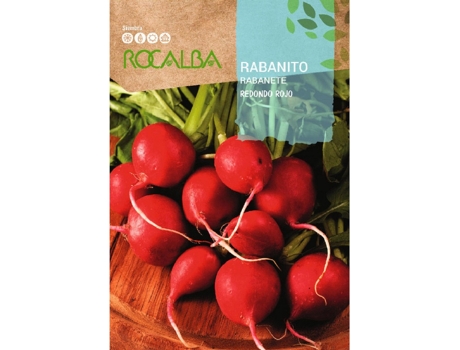 ROCALBA Sementes de Rabanete Vermelho Redondo 25 Gr Pacote 5 Envelopes