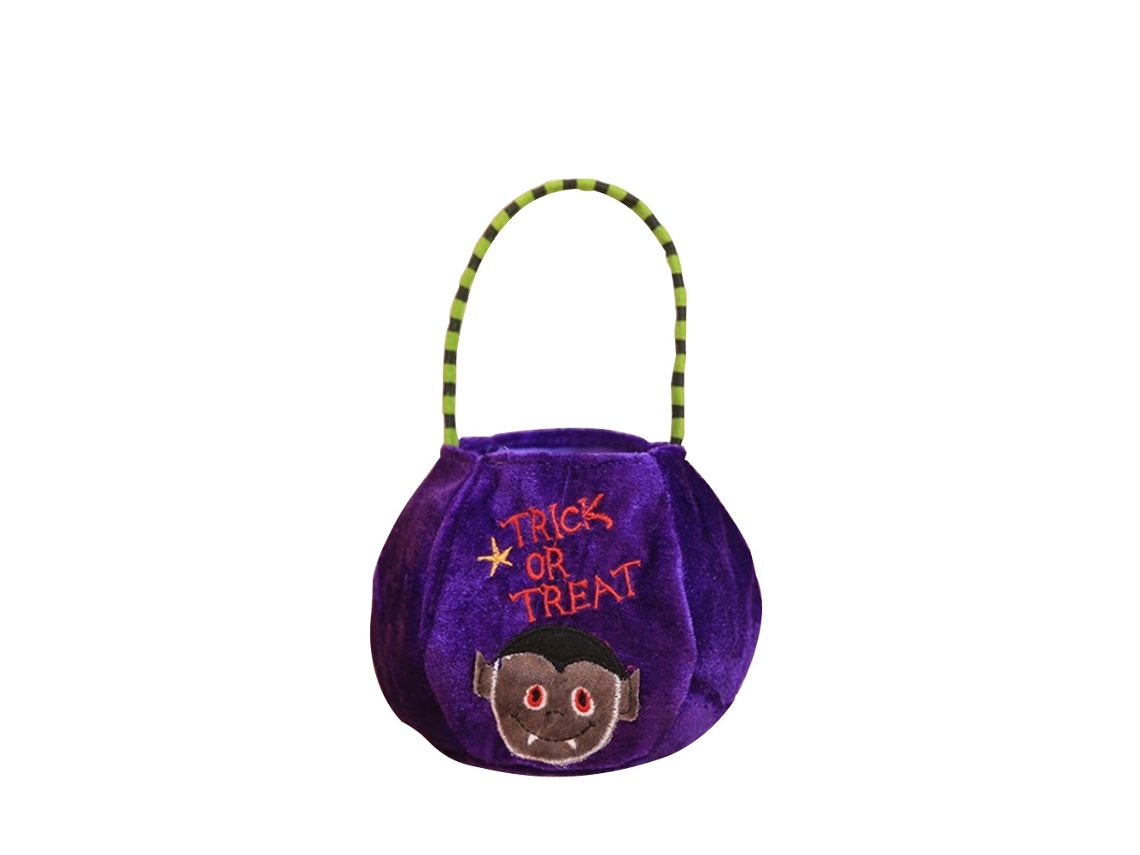 Bolsa de dulces portátil con diseño de calabaza para niños en Halloween