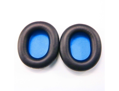 1 par de almohadillas de cuero proteico PU para Sennheiser HD8/HD6 con diadema HD8 Negro