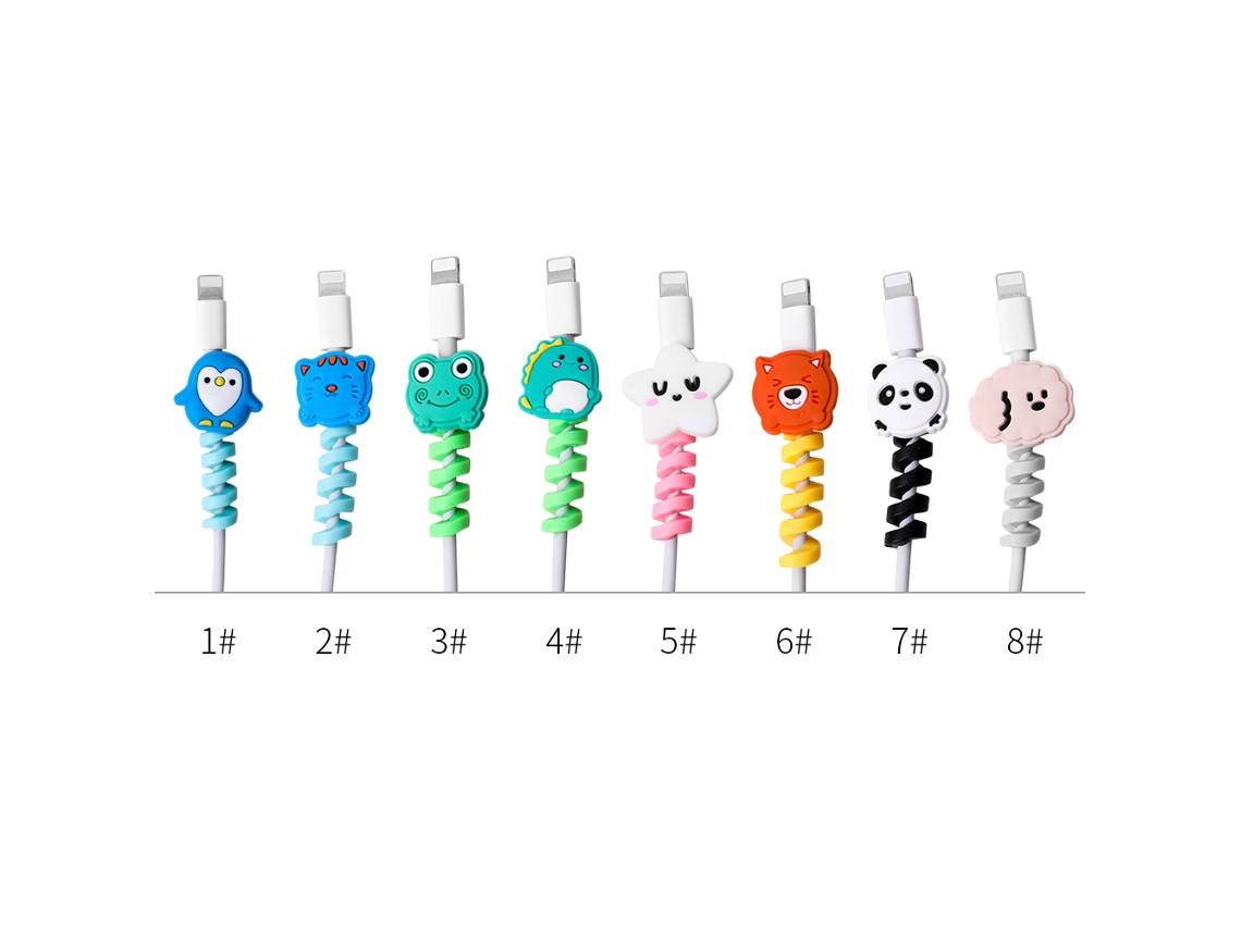 Protector de cable de silicona (flexible, protege los cables de carga)