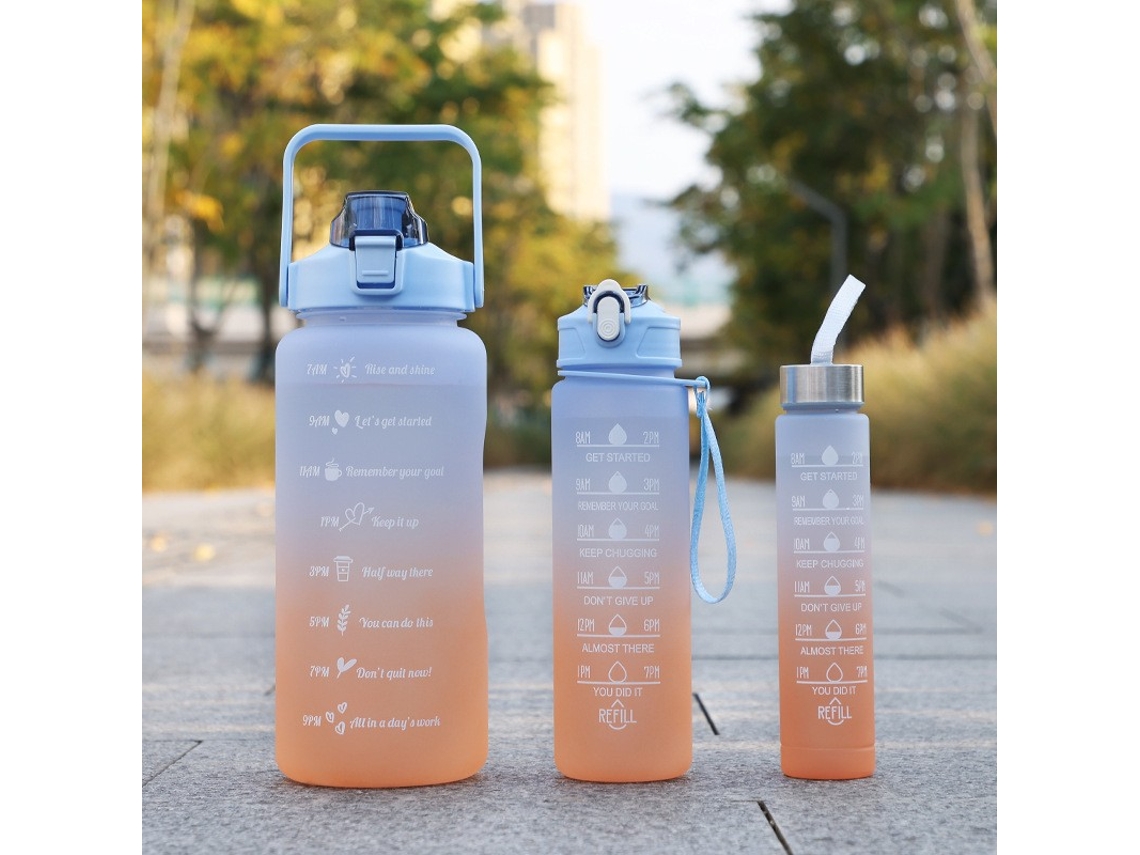 Juego De 3 Vasos De Agua De Alta Calidad (azul, 2 L + 750 Ml + 300 Ml)