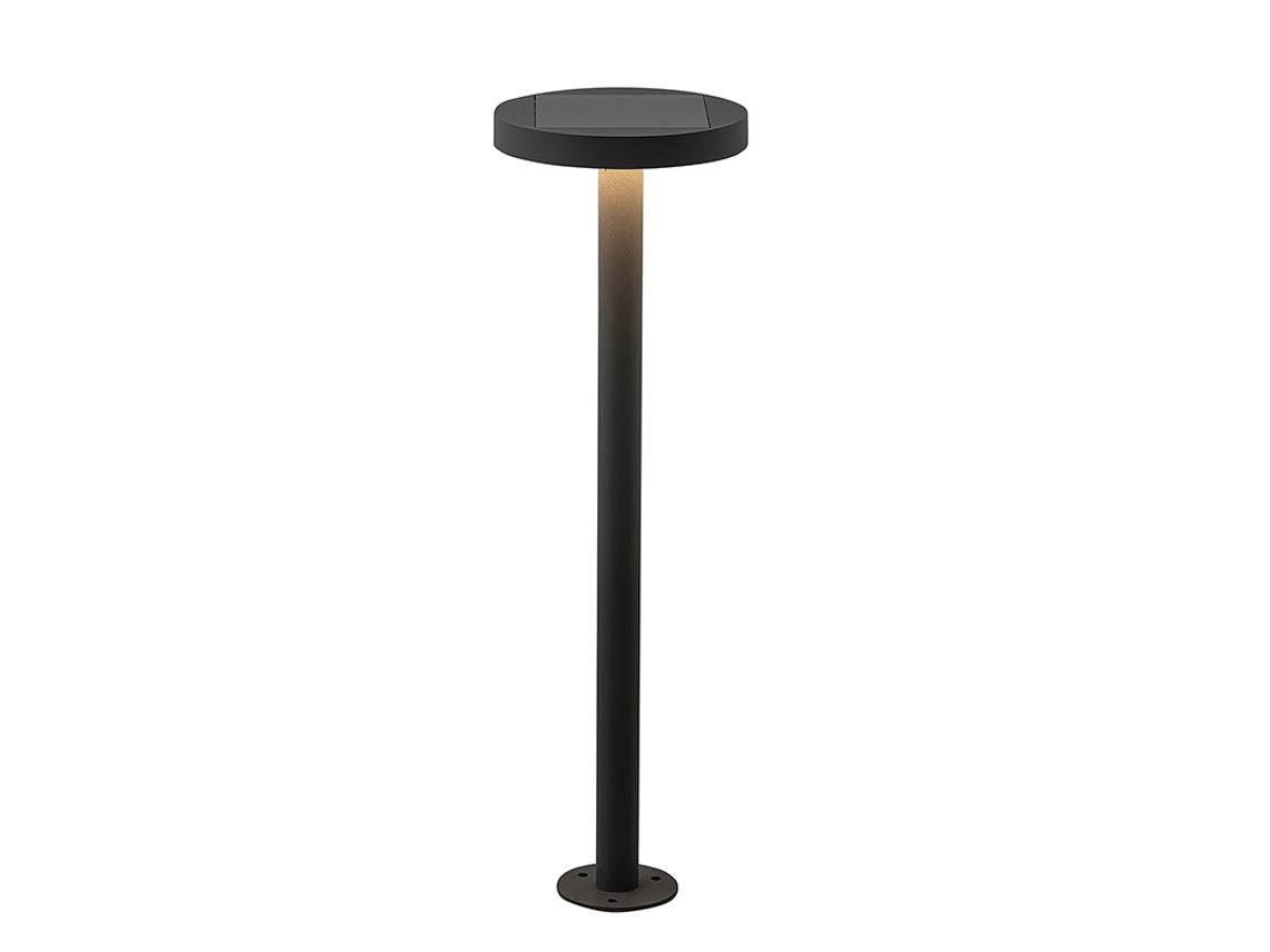 Estaca Solar Nap Antracita Con Led 2,2w A Batería Ip54 H. 65 Centímetros