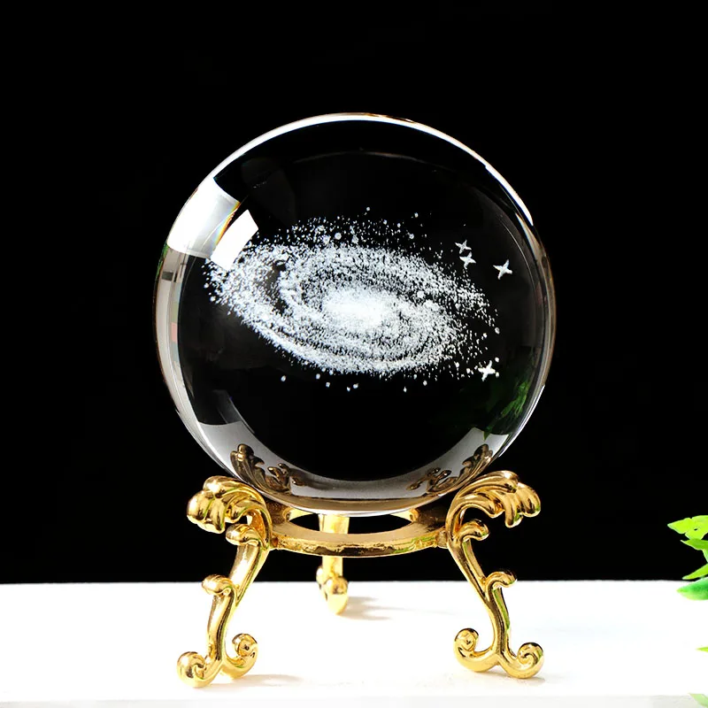 (estilo 19 60 Mm) Bola De Cristal De 60 Mm, Esfera De Vidrio Tallada En 3d, Pisapapeles Con Base.