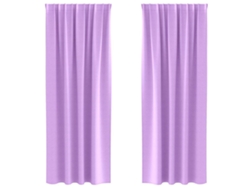 Maison Exclusive - Cortinas Opacas Con Anillas 2 Pcs Morado 260 X 140 Cm Poliéster