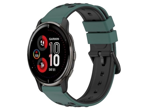 Correa Smartwatch Para Garmin Venu 2 Plus 20Mm Verde Oliva-Negro VENISYMLIS