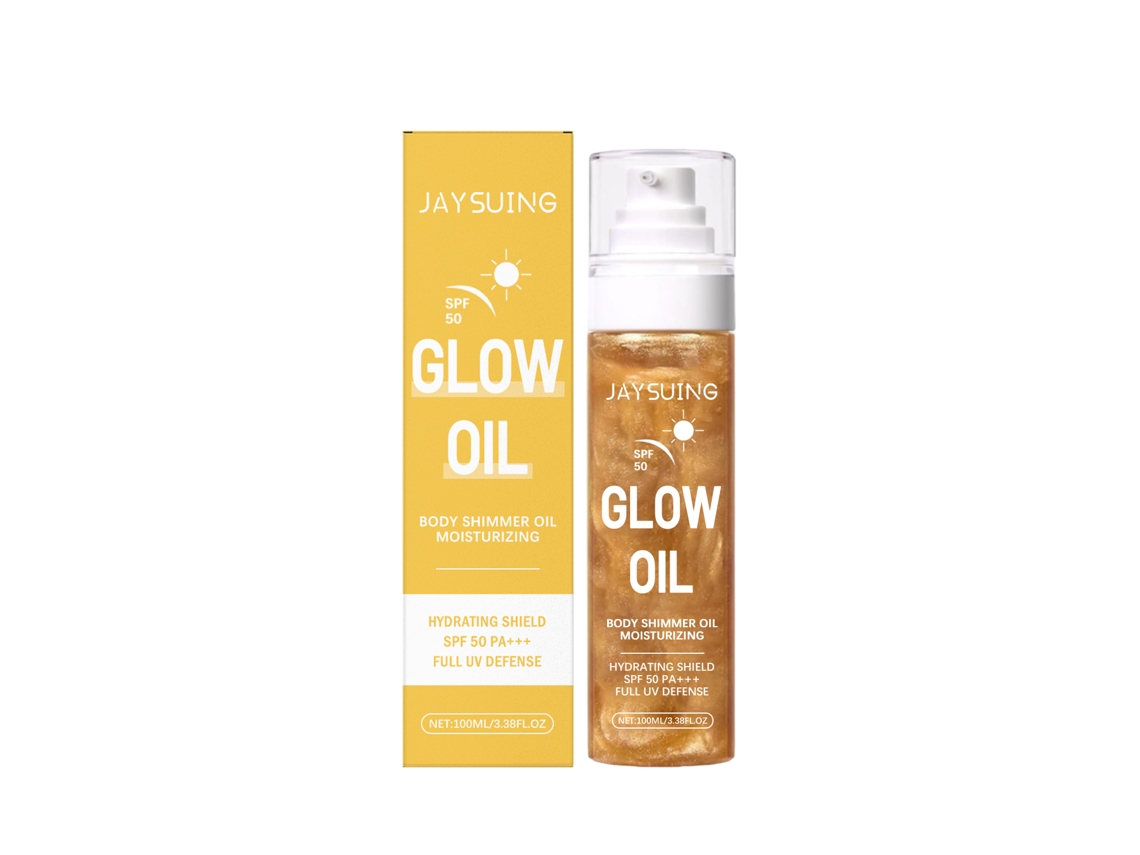 Aceite protector solar SPF 50 con brillo de coco