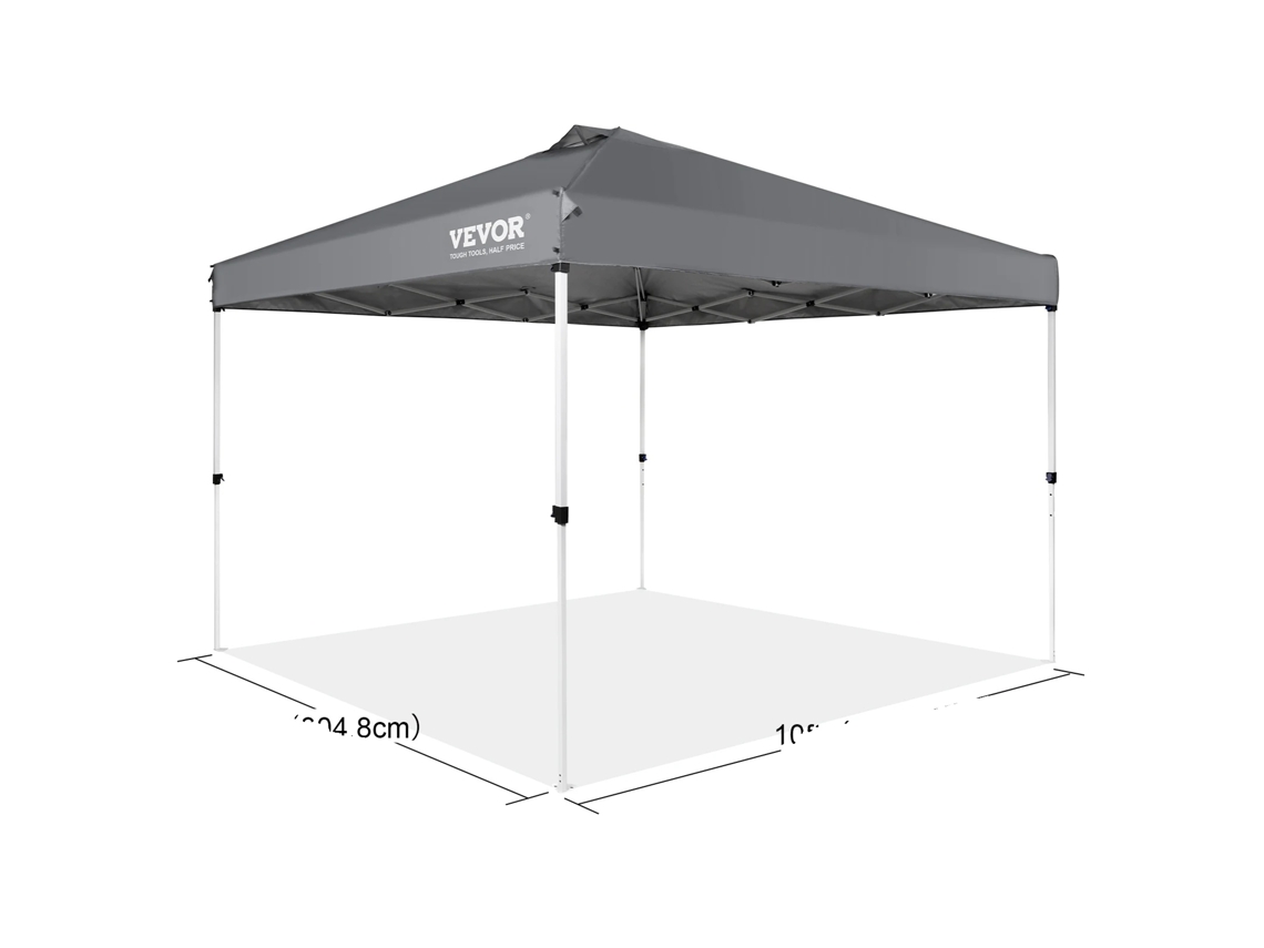 Tienda de campaña emergente, impermeable, con bolsa de transporte y ruedas, 10x10 pies, gris, OEM.