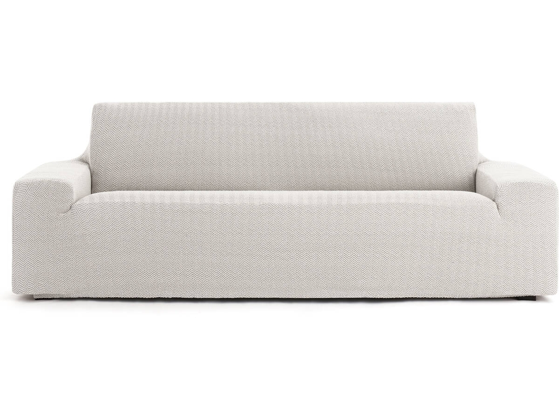 Funda de Sofá 3 Plazas EYSA Premium Jaz Tejido Multielástico (260 x 70 x 120 cm - Poliéster y Algodón - Crudo)