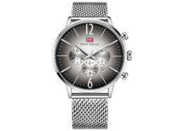 Reloj De Pulsera De Cuarzo Retro Moderno Con Esfera Redonda, De Mezclilla, Resistente Al Agua Para Hombre (marrón Claro)