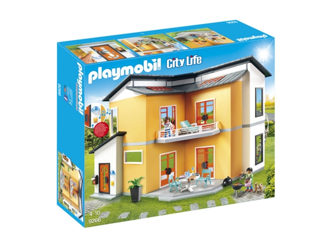 PLAYMOBIL City Life: Casa moderna - 9266 (Edad Mínima: 4 - 137 Piezas)