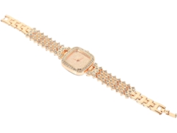 Reloj Mujer Adornos Gemas Imitación Pulsera Correa Acero Inoxidable Diario Uso Dama