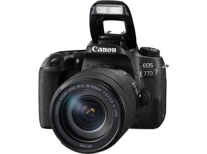 Kit Cámara Réflex CANON EOS 77D+18-135 F3.5-5.6 IS USM (24 MP - ISO: 100 a 25600 - Sensor: APS-C)