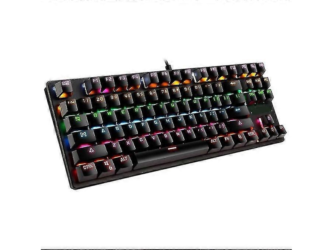 Teclado mecánico para juegos, teclado flotante con retroiluminación LED arcoíris Ly Ebike