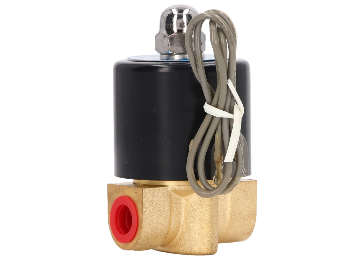 Válvula Solenoide Eléctrica Normalmente Cerrada 2 Vías 1/4 Pulgada Latón Para Agua Aire Gas Aceite Dc24v