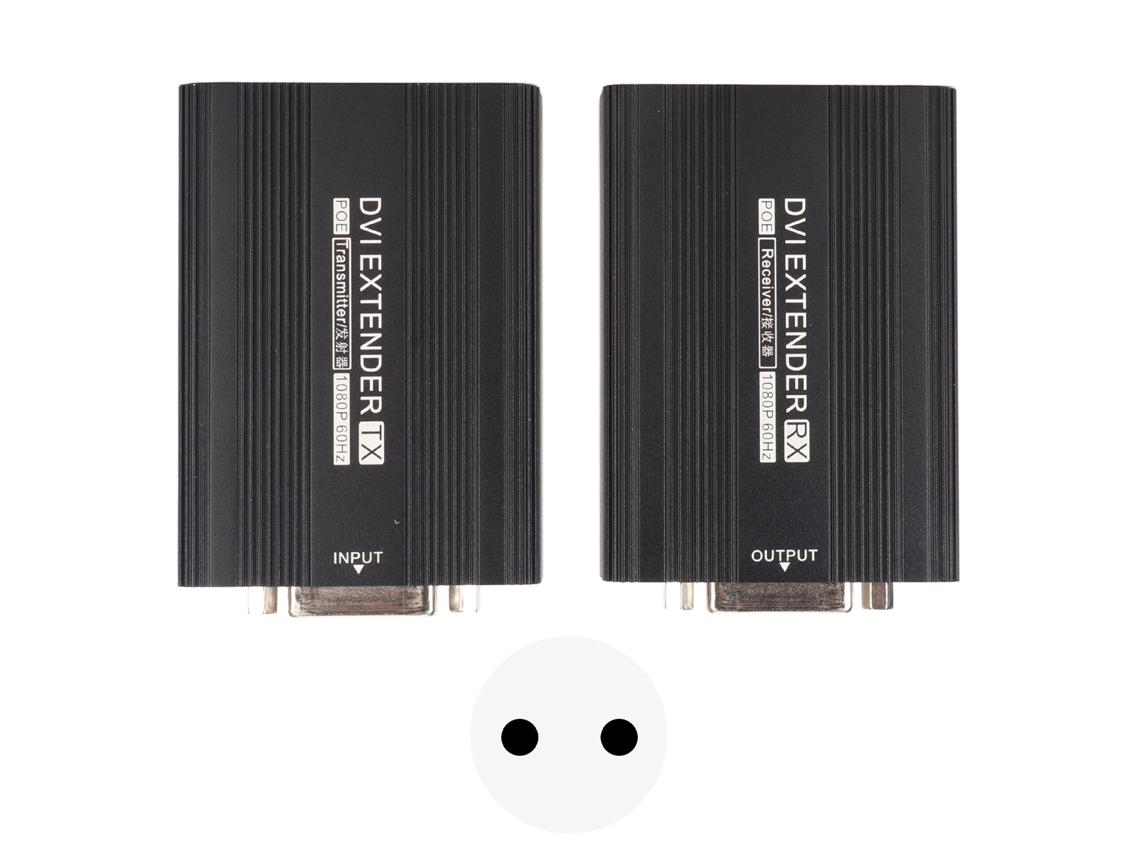 Extensor DVI para transmisión de vídeo 1080p 60 Hz, fuente de alimentación PoE