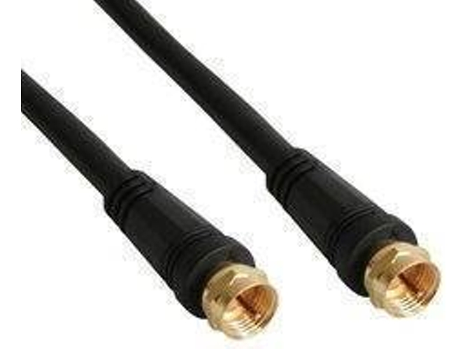 Cable de Antena INLINE (Coaxial - 1 m - Negro)
