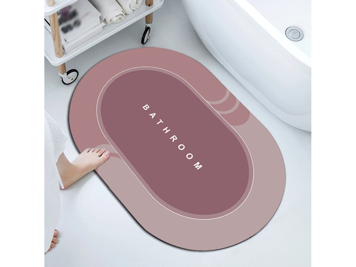 Alfombra de baño absorbente antideslizante Jortmrd 40 x 60 cm rosa