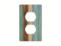 Placa de madera para tapa de enchufe doble para decoración vayotoy