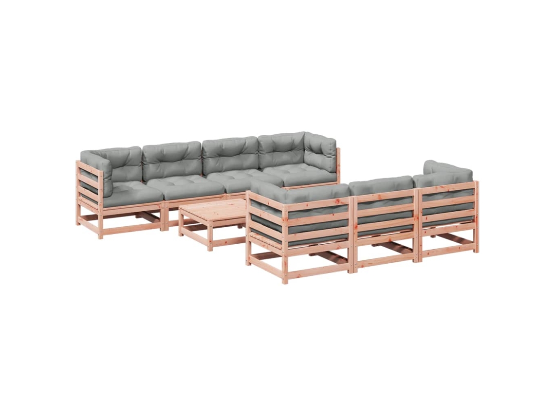 Maison Exclusive - Set De Sofás Jardín 8 Pzas Con Cojines Madera De Abeto Douglas