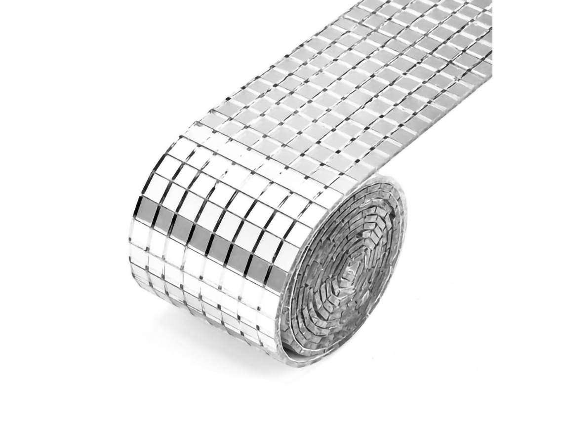 2026 Adhesivo de pared autoadhesivo de 1 m Papel pintado para baño Cristal Decoración del hogar DIY Plata