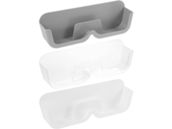 Juego 3 Estuches Adhesivos Gafas Montan Pared Requieren Perforación Almacenamiento Transparente Blanca