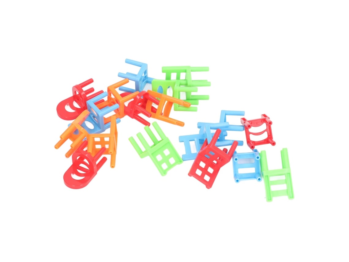 Ats-juego De Sillas Apilables Para Niños 18pcs, Juego De Mesa Interactivo Divertido De Equilibrio Para Fiesta Familiar En Vacaciones