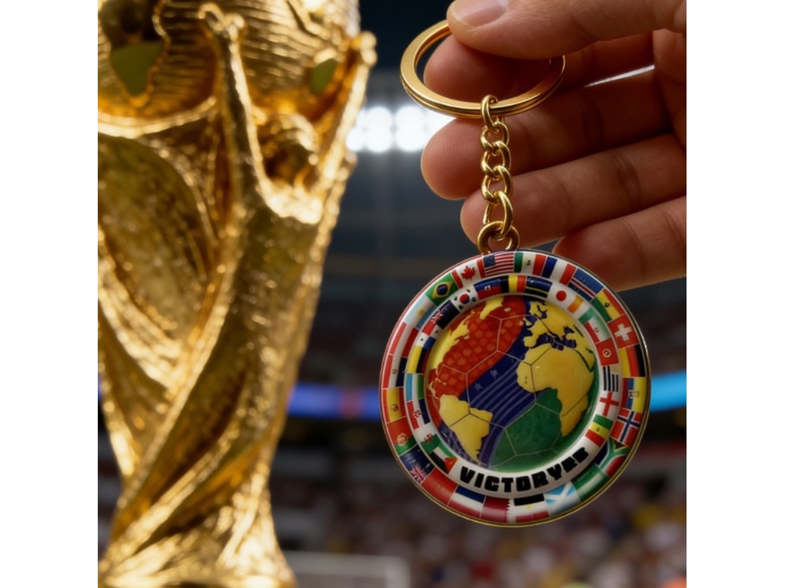 Llavero Circular Banderas Selecciones Mundiales Copa Fifa 2026, Colgante Mapa Mundial Fútbol, Accesorio Coleccionable Hincha Metal Calidad
