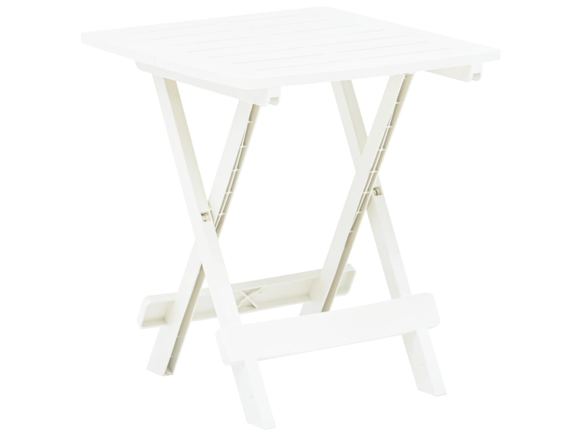 Mesa Plegable De Jardín Plástico Blanco 45x43x50 Cm