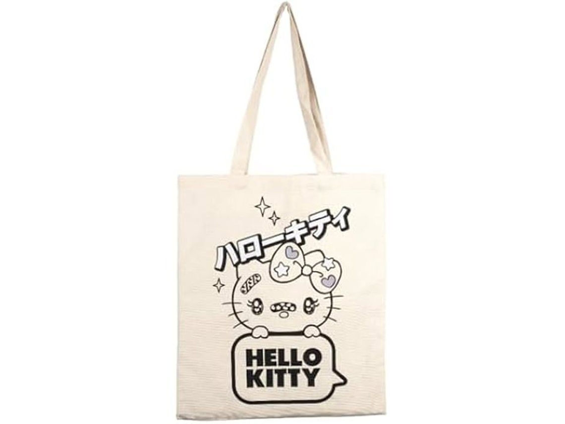 Bolsa Tote Bag Konix Hello Kitty 38 X 42 Cm 100 Poliéster Motivo Estrella Blanco