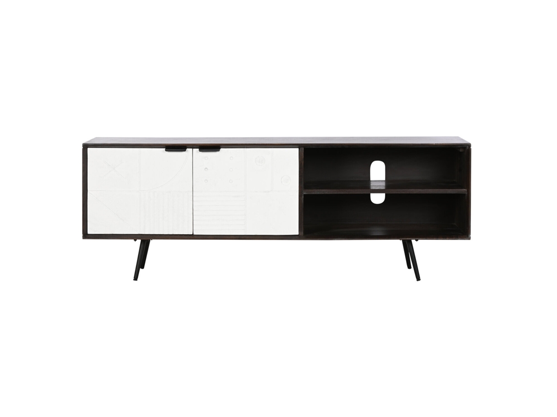 Mueble para TV de madera de mango marrón oscuro, 140x35x50cm ALEXANDRA HOUSE LIVING