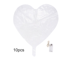 JILLIOPER 10PCS Globo LED Colorido 18cm en Forma de Corazón para Bodas Fiestas y Decoración