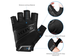 Guantes De Ciclismo De Media Manga Para Deportes Al Aire Libre Bicicleta Motocicleta Montar Trabajo Con Relleno