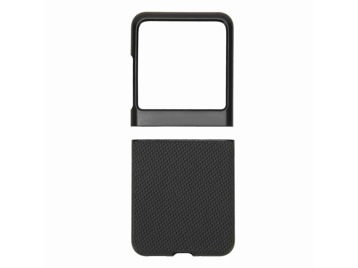 Cubierta Plegable Para Motorola Razr 40 Ultra Case Protectora Abs Anti-rasguños Patrón Fibra De Carbono Negro Accesorio Móvil