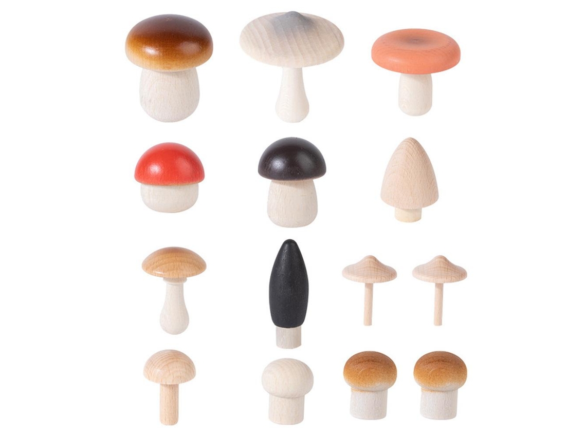 Juguetes De Madera Con Forma De Setas Para Niños - Juego Educativo De Recolección De Setas - Simulación