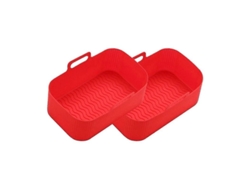 2026-liner Reutilizable De Silicona Para Ninja Dual, Accesorio Rojo Compatible Con Ninja Foodi Dz201/dz401 8qt, Tamaño 12.5x19.5x7cm