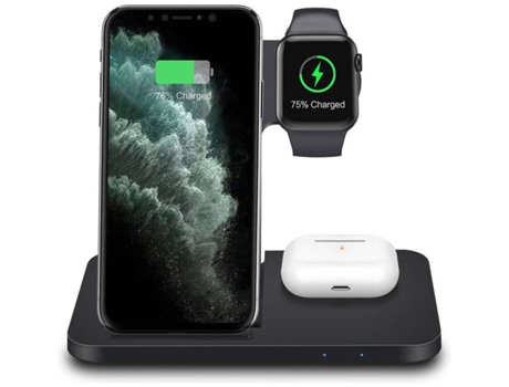 Estación de Carga Sem Rápido Certificação para iPhone 12 Pro Max/11/12 YIZHOOD Negro