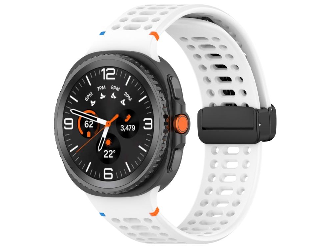 Correa de silicona negra con cierre magnético para Samsung Galaxy Watch 8 / 8 Classic