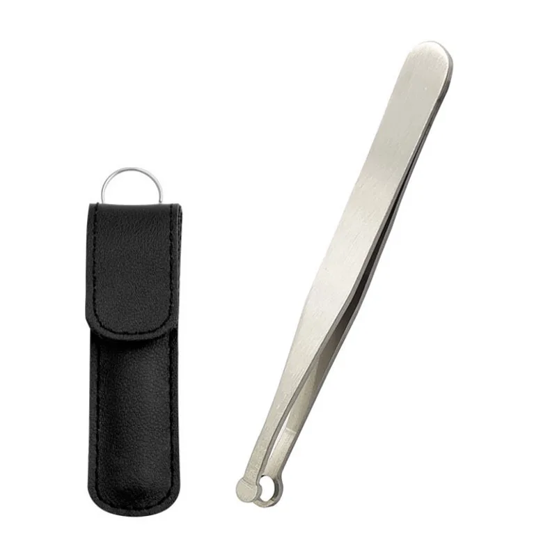 (plata Con Bolsa) Pinzas De Acero Inoxidable Para Recortar Cejas, Vello De Nariz, Uñas, Rostro Y Maquillaje.