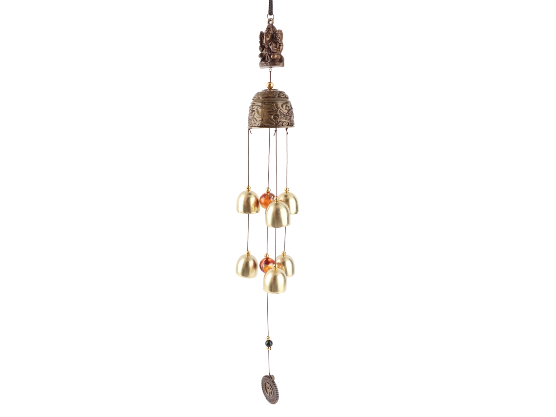 2026-adorno Colgante Campanas De Viento Feng Shui Bronce Con Hojas Para Decoración Hogar China Regalo