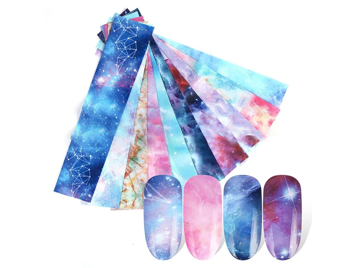 10 Pegatinas Autoadhesivas Para Uñas Con Diseño De Cielo 3d Para Mujeres
