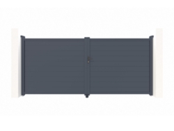 Puerta batiente de aluminio soldado EIGER 3m H.180cm