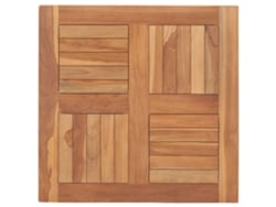 Tablero de mesa de 60 x 60 x 2,5 cm de madera maciza de teca DKD HOME DECOR
