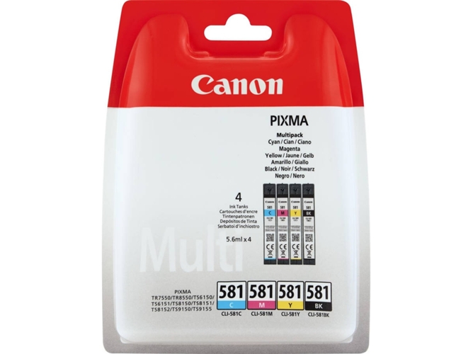 TINTEIRO CANON CLI-581 C/M/Y/BK MULTI