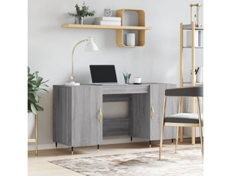 Escritorio VIDAXL Gris Madera contrachapada (140x50x75 cm)